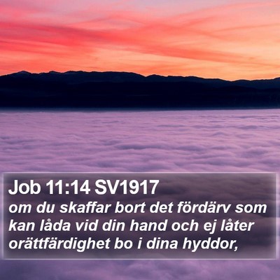 Job 11:14 SV1917 Bible Verse Image