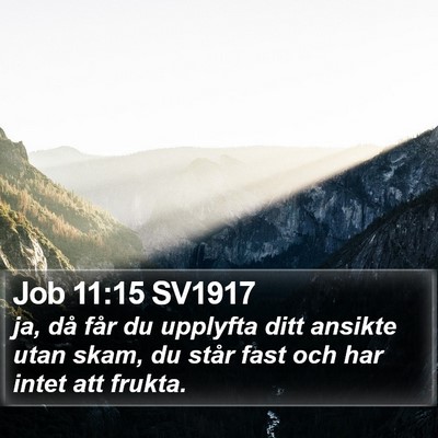 Job 11:15 SV1917 Bible Verse Image