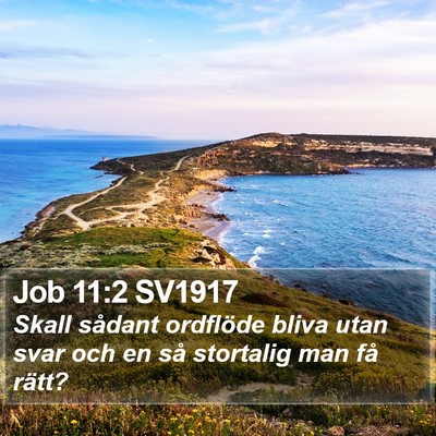 Job 11:2 SV1917 Bible Verse Image