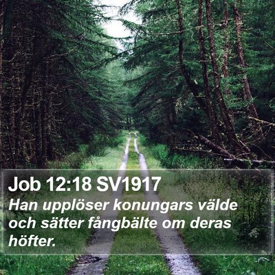 Job 12:18 SV1917 Bible Verse Image