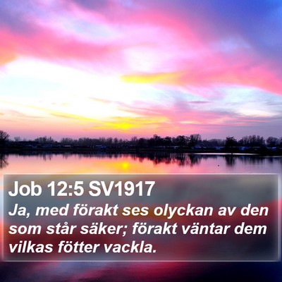 Job 12:5 SV1917 Bible Verse Image