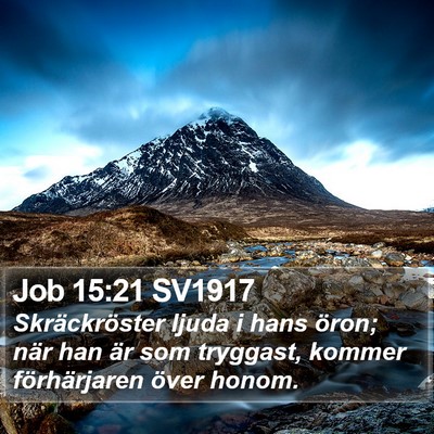 Job 15:21 SV1917 Bible Verse Image