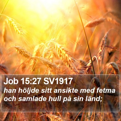 Job 15:27 SV1917 Bible Verse Image