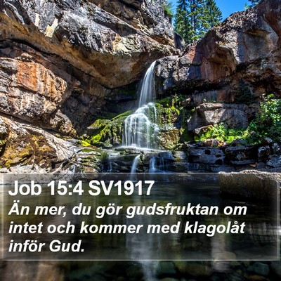 Job 15:4 SV1917 Bible Verse Image