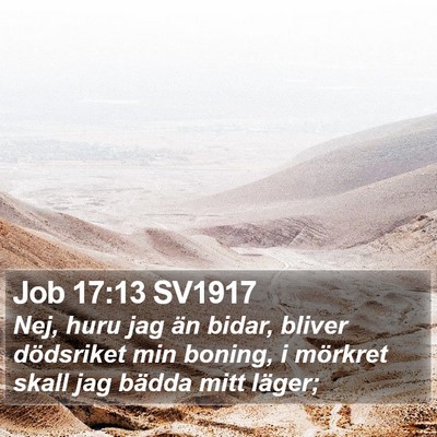 Job 17:13 SV1917 Bible Verse Image