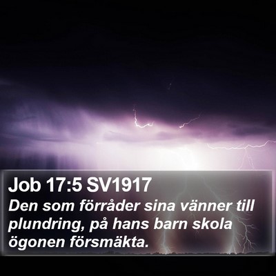 Job 17:5 SV1917 Bible Verse Image