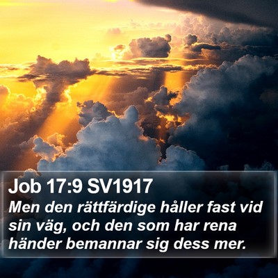 Job 17:9 SV1917 Bible Verse Image