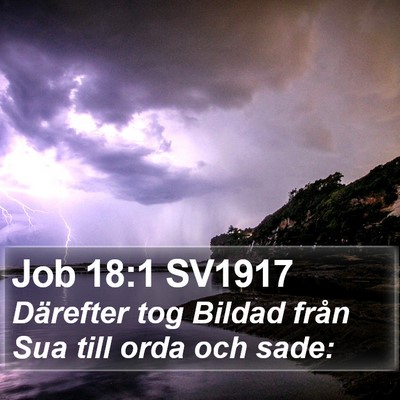 Job 18:1 SV1917 Bible Verse Image