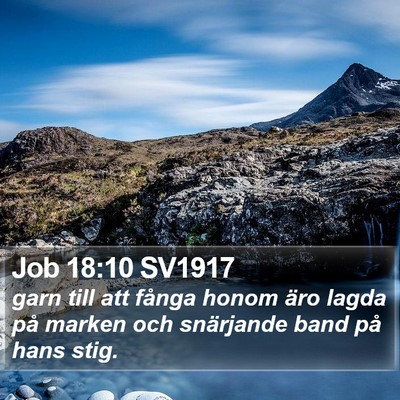Job 18:10 SV1917 Bible Verse Image
