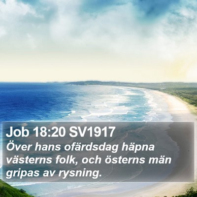 Job 18:20 SV1917 Bible Verse Image
