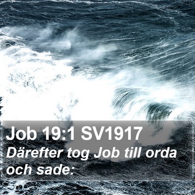 Job 19:1 SV1917 Bible Verse Image