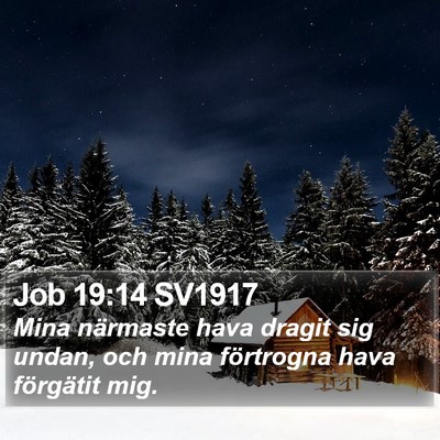 Job 19:14 SV1917 Bible Verse Image