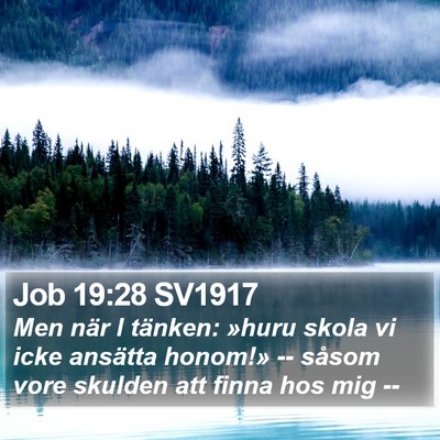 Job 19:28 SV1917 Bible Verse Image