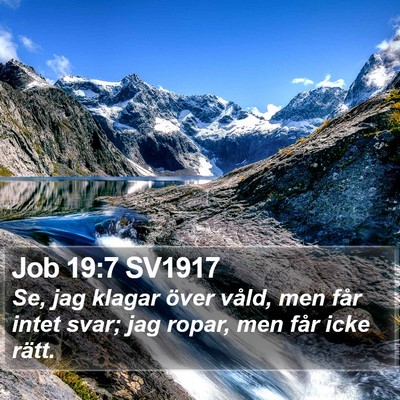 Job 19:7 SV1917 Bible Verse Image