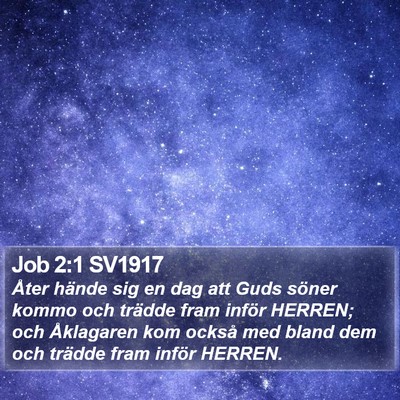 Job 2:1 SV1917 Bible Verse Image