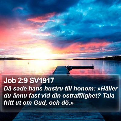 Job 2:9 SV1917 Bible Verse Image