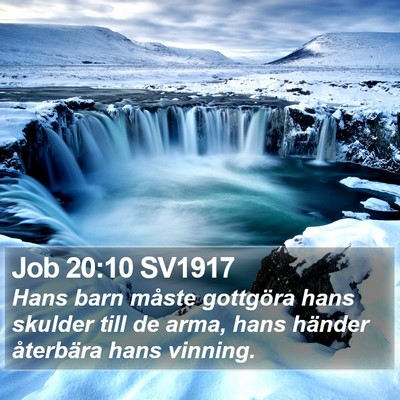 Job 20:10 SV1917 Bible Verse Image