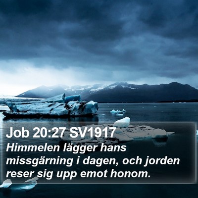 Job 20:27 SV1917 Bible Verse Image
