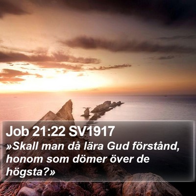 Job 21:22 SV1917 Bible Verse Image