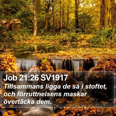 Job 21:26 SV1917 Bible Verse Image