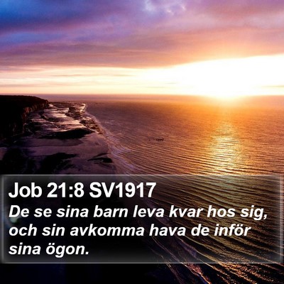 Job 21:8 SV1917 Bible Verse Image