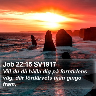 Job 22:15 SV1917 Bible Verse Image