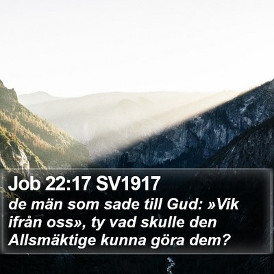 Job 22:17 SV1917 Bible Verse Image