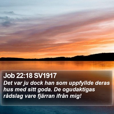 Job 22:18 SV1917 Bible Verse Image