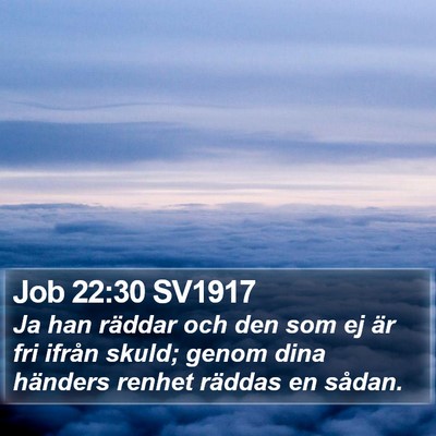 Job 22:30 SV1917 Bible Verse Image