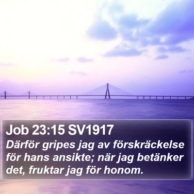 Job 23:15 SV1917 Bible Verse Image