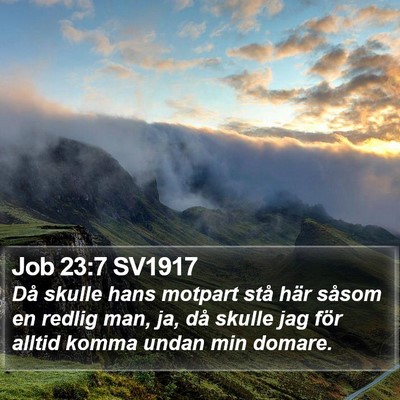 Job 23:7 SV1917 Bible Verse Image