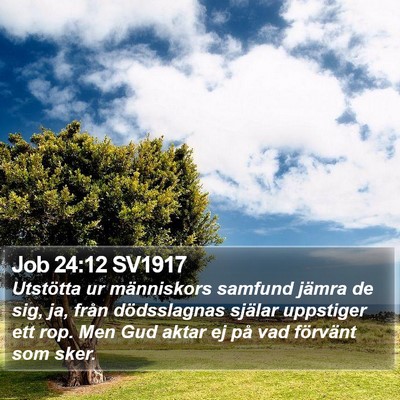 Job 24:12 SV1917 Bible Verse Image