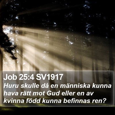 Job 25:4 SV1917 Bible Verse Image