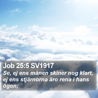 Job 25:5 SV1917 Bible Verse Image