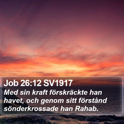 Job 26:12 SV1917 Bible Verse Image