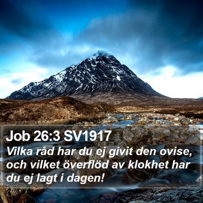 Job 26:3 SV1917 Bible Verse Image