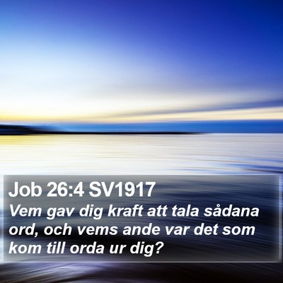 Job 26:4 SV1917 Bible Verse Image