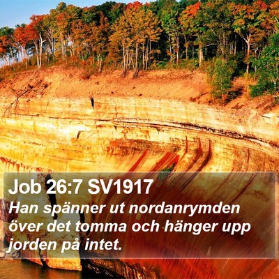 Job 26:7 SV1917 Bible Verse Image