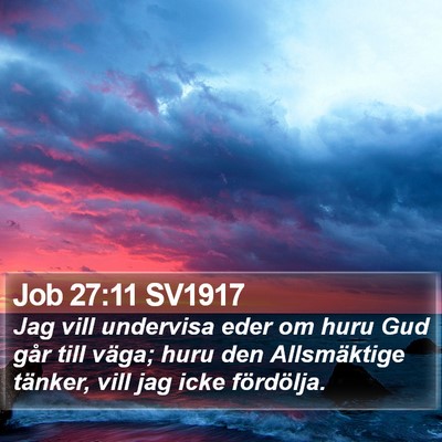 Job 27:11 SV1917 Bible Verse Image