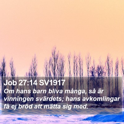 Job 27:14 SV1917 Bible Verse Image