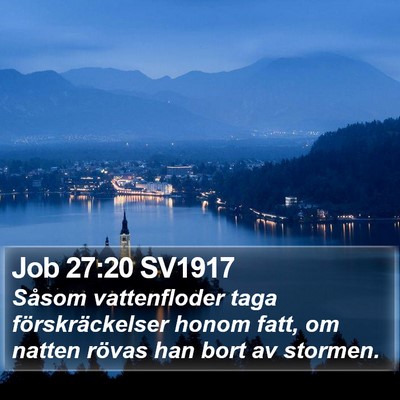Job 27:20 SV1917 Bible Verse Image