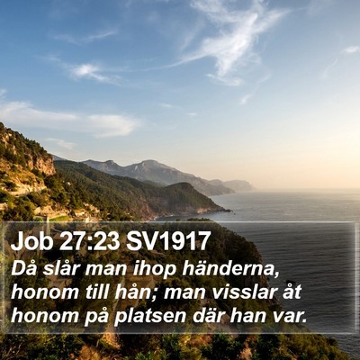 Job 27:23 SV1917 Bible Verse Image