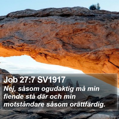Job 27:7 SV1917 Bible Verse Image