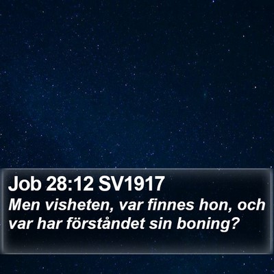 Job 28:12 SV1917 Bible Verse Image