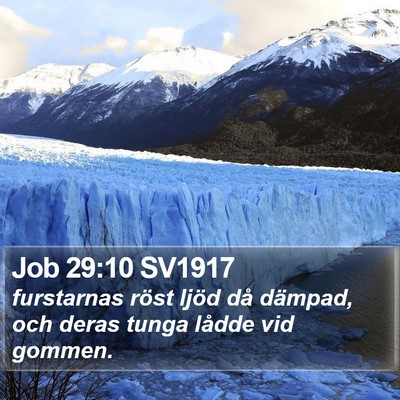 Job 29:10 SV1917 Bible Verse Image