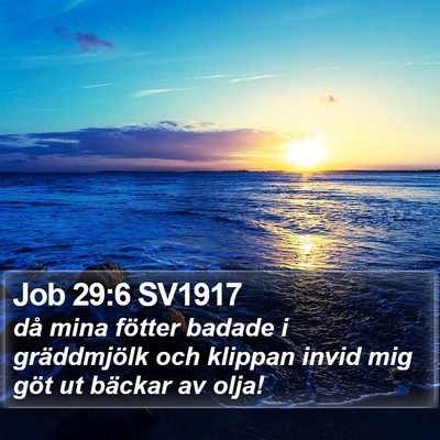 Job 29:6 SV1917 Bible Verse Image