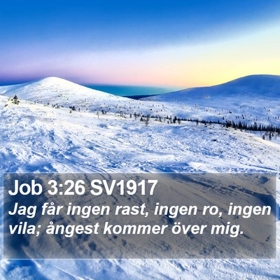Job 3:26 SV1917 Bible Verse Image