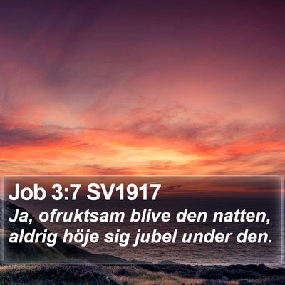 Job 3:7 SV1917 Bible Verse Image