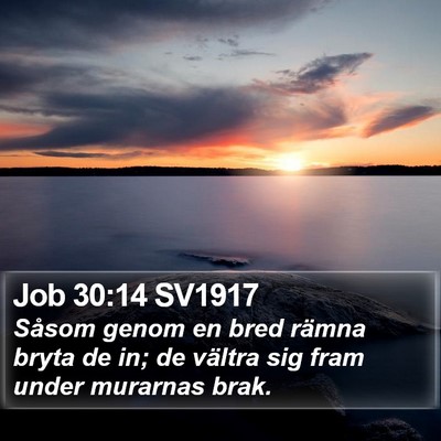 Job 30:14 SV1917 Bible Verse Image