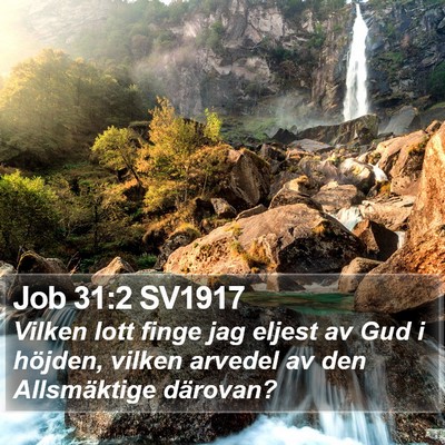 Job 31:2 SV1917 Bible Verse Image